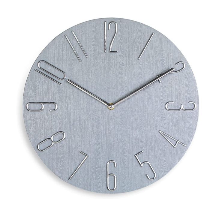 12นิ้วแขวนนาฬิกาสไตล์3d-ตัวเลขลายไม้คณะกรรมการนาฬิกาแขวนภายในแขวนนาฬิกาตกแต่งห้องเส้นผ่าศูนย์กลาง