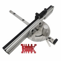 120องศา Mitre Gauge 450มม. Tenon ทำรั้ว Wtenon Gauge และรั้ว Track Stopper สำหรับ Router ตารางงานไม้ Saw Table