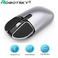 2.4G Dual Model Wireless Bluetooth 5.0 Rechargeable Silent Mouse Long Standby Multi Button Mouse For Computer PC Notebook