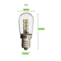 LED Light Bulb E12 220V E12 LED High Bright Glass Shade Lamp Pure Warm White Lighting For Sewing Machine Refrigerator Part Tool