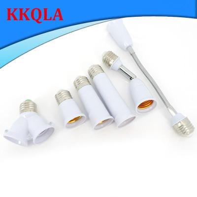 KKQLA Store 9.5-28cm AC E27 To E27 LED light Lamp bulb Base Socket Screw Extension power Holder Converter Flexible E27-E27 Retardant Adapter