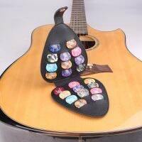 Folk Guitar Pick Holder Cases Storage Pouch Boxes PU Leather Guitar Plectrums Bag Instrument Accessories Organizer