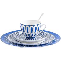 Retro Coffee Cup Ceramic Mug Vintage Bone China Dinner Plates Luxury Dinnerware Fine Porcelain Coffee Sets Tableware