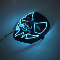 [ Star Fun]Carnvial สยองขวัญหน้ากากคอสเพลย์ Luminous Blue Face LED Neon Light กระพริบใน Dark Night สำหรับตกแต่งปาร์ตี้ Prop