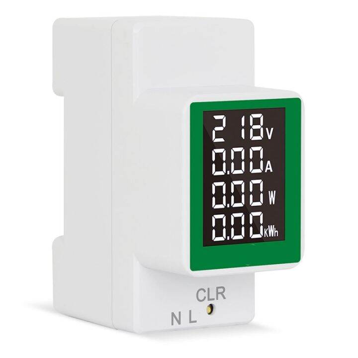 Din Rail Wattmeter Voltmeter Powers Meter AC50300V Volt Amp Powers