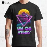 New Uh Oh Stinky Poop Le Monke 80S Vaporwave Outrun Style Classic T-Shirt Cotton Tee Shirt Pirate Shirt Fashion Funny New