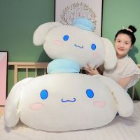 Sanrio หมอนรองศีรษะสำหรับเบาะของเล่นผ้ากำมะหยี่ลายอนิเมะน่ารัก Cinnamoroll เตียงควีนพร้อมหมอนสำหรับการนอนหลับตุ๊กตาการ์ตูนน่ารักของขวัญวันเกิดสำหรับเด็ก