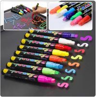 ปากกาไฮไลท์ลบได้ชอล์ก8สีสำหรับไวท์บอร์ดกราฟฟิตี LED กระดานโฆษณา