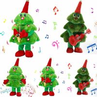 Xmas Plush Toys With Lights Electric Christmas Tree Singing And Dancing Toy Animated Christmas Decorations Cute Funny Xmas Gifts