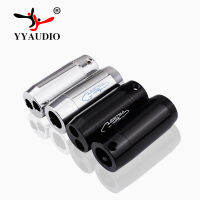 4Pcs YYAUDIO DIY HIFI Pure Aluminium หรือ Sliver Solid Steel Speaker Video Audio Cable Wire Pants Boots Coaxial Y Splitter