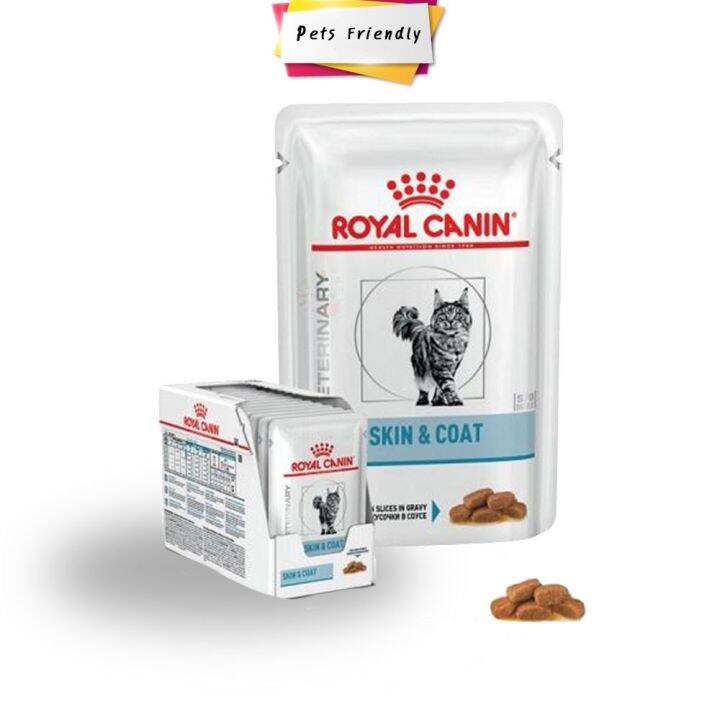 ด่วนโปร ส่งฟรี Royal Canin Skin & Coat [ยกกล่อง] อาหารเปียกสำหรับแมว