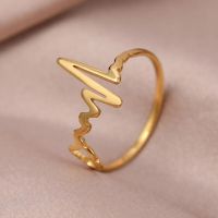 Stainless Steel Rings Sweet Lightning Heartbeat Delicate Girl Best Gifts Trend Fashion Charms Ring For Women Jewelry Wedding