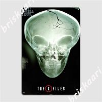 X-Files Alien Skull Key Art โปสเตอร์แผ่นโลหะคลับสร้างคลับบาร์ผนังแผ่นป้ายโลหะโปสเตอร์  （Stock size: 20cm * 30cm）