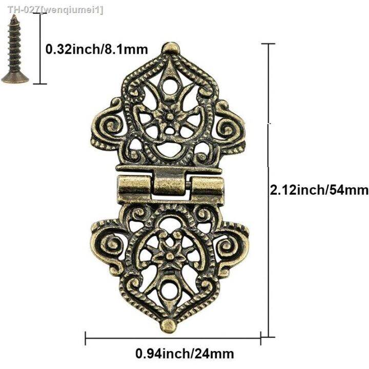 5pcs-vintage-alloy-hollow-flower-hinges-metal-cabinet-door-butt-hinges-engraving-design-box-hinges-for-wooden-cases