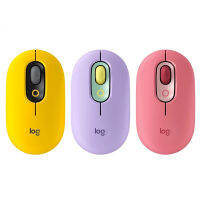 (ของแท้)Logitech POP พร้อมอีโมจิที่ปรับแต่งได้ เมาส์บลูทูธไร้สาย ปุ่มปิดเสียงน้ำหนักเบา