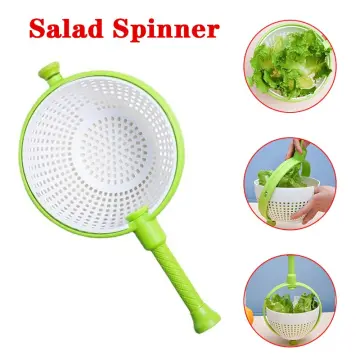 Easy-To-Use Salad Spinner  Non-Scratch, Nylon Spinning Colander