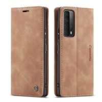 เคสโทรศัพท์กันตกสำหรับ Huawei Y7A /P Smart 2021ช่องเสียบบัตรกระเป๋าสตางค์หนังแม่เหล็กปลอกเคสแบบพับปิดได้