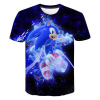 Cartoon Anime Sonic Tee Shirt Print Funny T shirt Boys Girls Casual Tshirt Harajuku Tshirt Kids Super Sonic 3D Oversized t-shirt