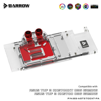 Barrow BS-AST5700XT-PA,สำหรับ ASUS TUF 5700XT, 5700 AMD GPU บล็อกกราฟิกการ์ดน้ำระบายความร้อน