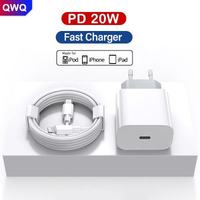 PD 20W Fast Charger For iPhone 13 12 11 14 Pro Max USB C Fast Charging For iPhone 8 Plus XS MAX iPad Air USB C Cable Accessories