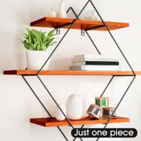 【HOT】◕ Room Bracket Mount Support Storage Holder Floating Office Rack Organizer Wall Shelf Books