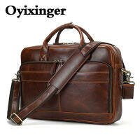 OYIXINGER Mens Business Briefcase Male Large Capacity Handbag For Man Leisure Commuting 15.6 Inch Laptop Shoulder Messenger Bag