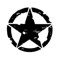 【cw】 Dawasaru Army Star Graphic Car Sticker Personalized Decal Laptop Suitcase Motorcycle Auto Accessories Decoration PVC15cmx15cm !