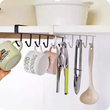 1pc Mug Rack Under Cabinet Coffee Cup Holder Mugs Cups Drying Hook