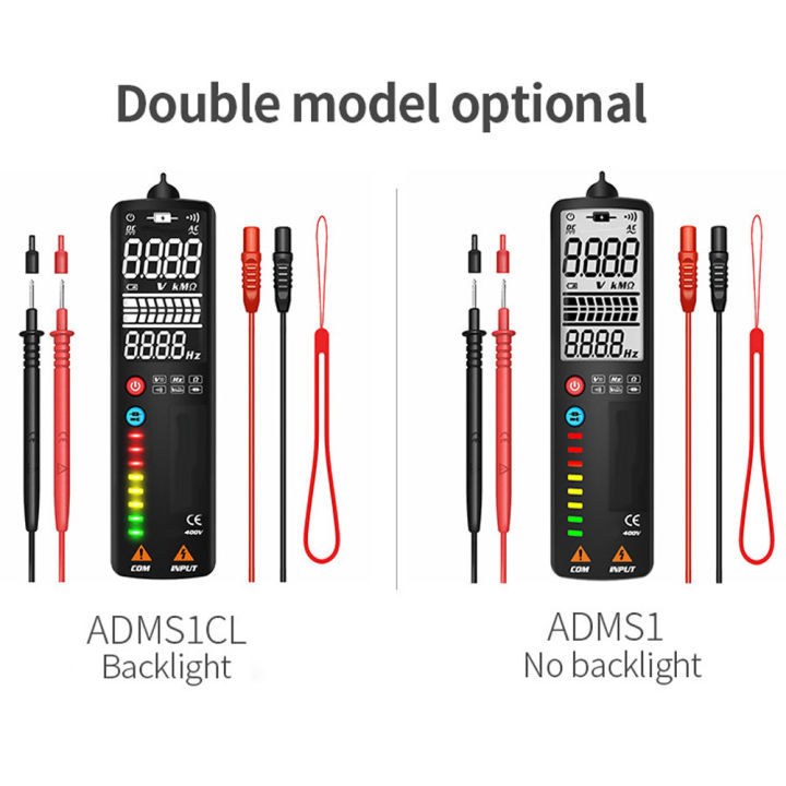 เครื่องตรวจจับแรงไฟฟ้ามัลติมิเตอร์อัจฉริยะแบบดิจิตอล-lcd-แบบสัมผัสสามารถวัดเครื่องทดสอบความถี่ต้านทานความถี่ต้านทานแรงดันไฟฟ้า-dc-ac