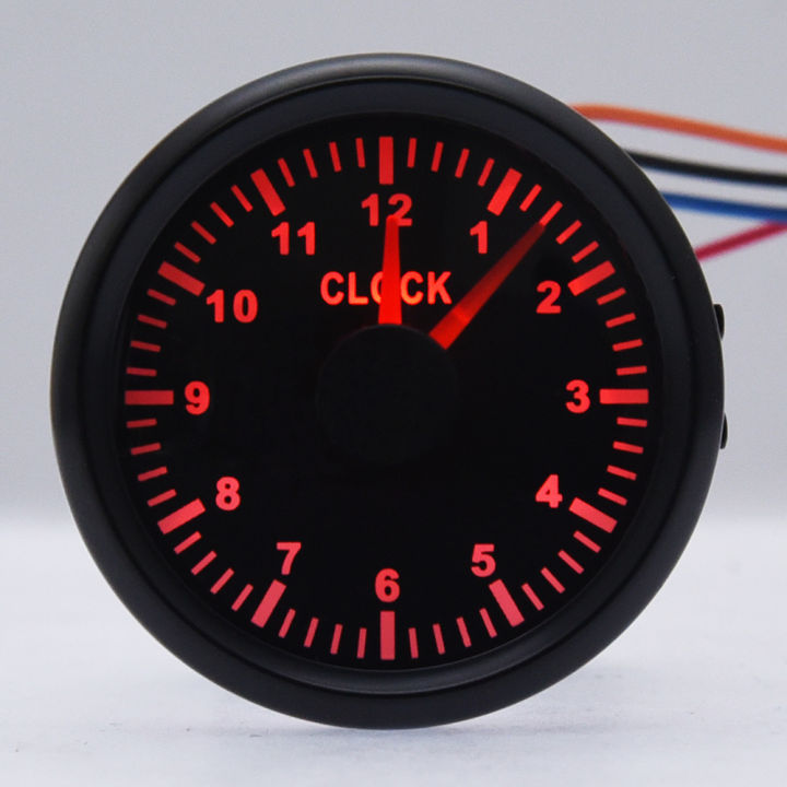 52มิลลิเมตรนาฬิกามาตรวัดแสงไฟสีแดงตราสารชั่วโมงเมตร0-12ชั่วโมงสำหรับรถเรือยอชท์แสดงนาฬิกาเมตร9-32โวลต์