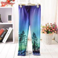 Aurora กางเกงโยคะหญิงเอวสูง Leggings ยุโรปและอเมริกาพิมพ์ดิจิตอล Clgs1006เด็กผู้หญิงเสื้อผ้าเด็กยืดหยุ่นออกกำลังกายนุ่ม