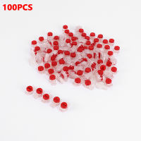 100 Pcs Data Phone Wire Butt Splice 3 Ports UR Connectors Red Clear