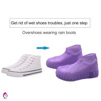 ♦♦ 1 Pair Silicone Overshoes Reusable Waterproof Shoes Covers Rain Boots Non-slip Wear-Resistant