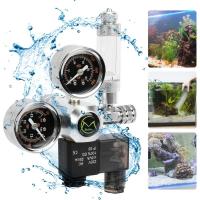 【YY】Practical Aquarium CO2 Pressure Regulator Solenoid Low Power Consumption Good Strength Safety