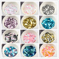 360PcsBag 6*14mm Oval Folded Sequins Horse Eyes Shape Sequin PVC Paillettes DIY Crafts Wedding Sewing Lentejuelas Accessories