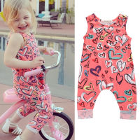 (Childrenhouse) เสื้อผ้าเด็กทารกแรกเกิดเด็กสาวชุด Romper jumpsuit บอดี้สูทพิมพ์ลายดอกไม้