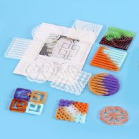 6Pcs Handmade Silicone Coaster Resin Casting Molds DIY Tea Mat Resin Coaster Molds Agate Coaster Epoxy Molds Art Crafts Tools