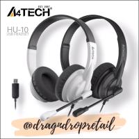 【Undine earphone】หูฟังชุดหูฟัง USB ประสิทธิภาพสูง HU-10 A4TECH พร้อมไมโครโฟนแบบส่งทิศทางเดียวตัดเสียงรบกวน