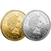 Queen Elizabeth II Commemorative Coin Medallion Badge Queen Statue