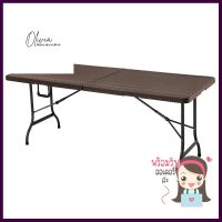 โต๊ะอเนกประสงค์พับลายหวาย SURE 179 ซม. สีน้ำตาลFOLDING TABLE SURE 179CM BROWN RATTAN **จัดส่งด่วนทั่วประเทศ**