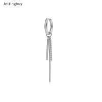 Jettingbuy】เซลเครื่องประดับห่วงผู้ชายแฟชั่นพู่ยาวแบบเกาหลีมีพู่ห้อยเป็นของขวัญเครื่องประดับแบบต่างหูห่วงกลมตุ้มหู