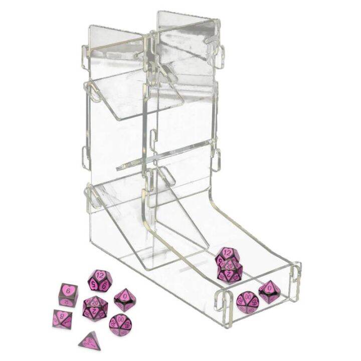 DND Acrylic Transparent Dice Tower DIY Board Game RPG Rolling Tower MTG