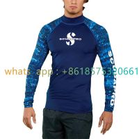 【CW】 T Shirt Swimsuit Men UV Protection Beach Rash Guard Swimwear Diving Surfing Rashguard Sleeve Bathing