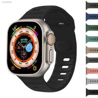 ▤ Silicone Strap For Apple Watch Ultra Band 49mm 44mm 45mm 42mm Sport Bands Correa Watchband bracelet iWatch Serises 8 7 6 5 se