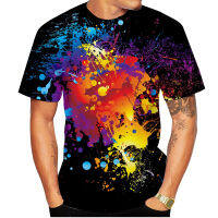 2023 New2023ฤดูร้อนใหม่ Hip Hop Graffiti Alien แขนสั้น T เสื้อตลก Tops