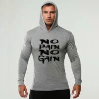 （Ready Stock)? Autumn And Winter Lightweight Slim-Fit Cotton Long-Sleeved Sports Training Bodybuilding Workout Clothes Pullover Sweater Loose Running Men ZV