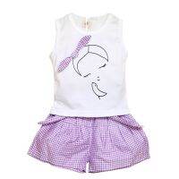 Summer Cute Kid Baby Girl Bowknote Tops+Skirt