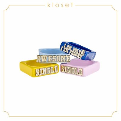 Kloset (SS18-ACC026) Single Lady Bracelet กำไล กำไลข้อมือ กำไลแฟชั้่น กำไลอคิลิค