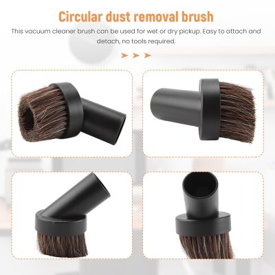 Vacuum Cleaner Brush Round Dust Brush, 25mm Horse Hair Vacuum Cleaner Attachment Replacement, for Most Brand Accepting