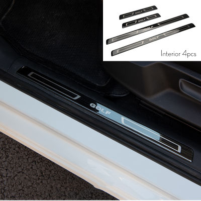For VW Golf 7 2016 2017 2018 2019   EUUS Version Car Scuff Plate Door Sill Trim Welcome Pedal Car-accessories Styling
